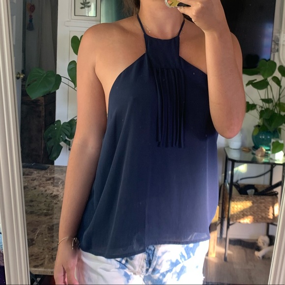 LUCY LOVE BLUE HALTER TOP - Picture 5 of 6